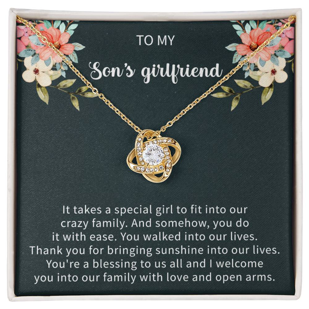 To My Son's Girlfriend Gifts from Mom, Necklace for Sons Girlfriend Valentines Day Gifts - Beauty Belliss